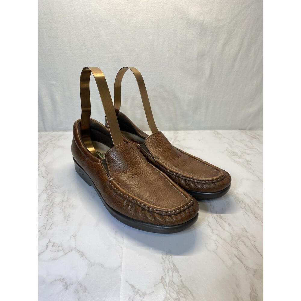 SAS Women's Twin Loafers Tripad Comfort Shoe Brown Size 9.5 S Slim Leather